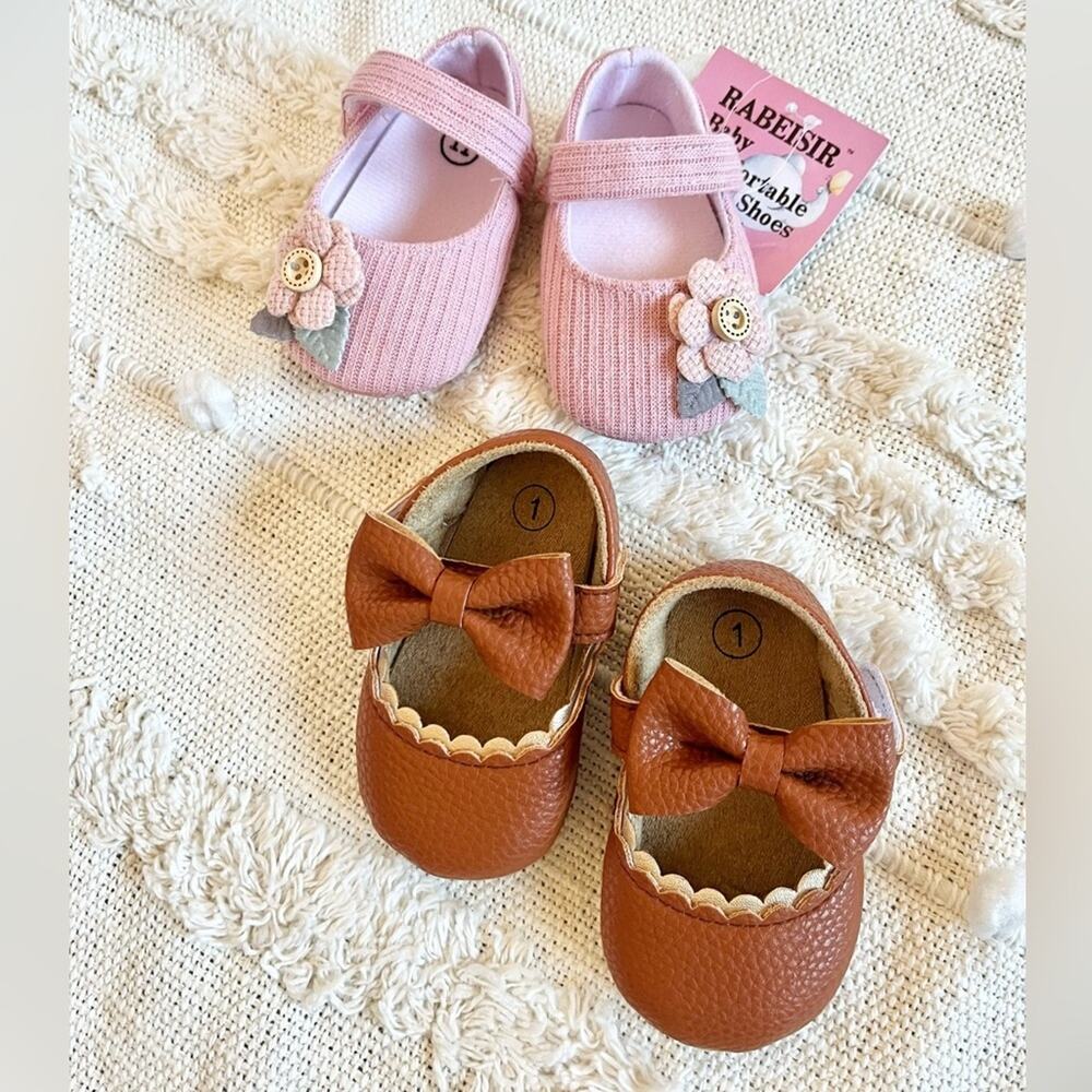 2 Baby shoes size 0-6 months